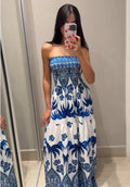Santorini Blue Maxi Dress