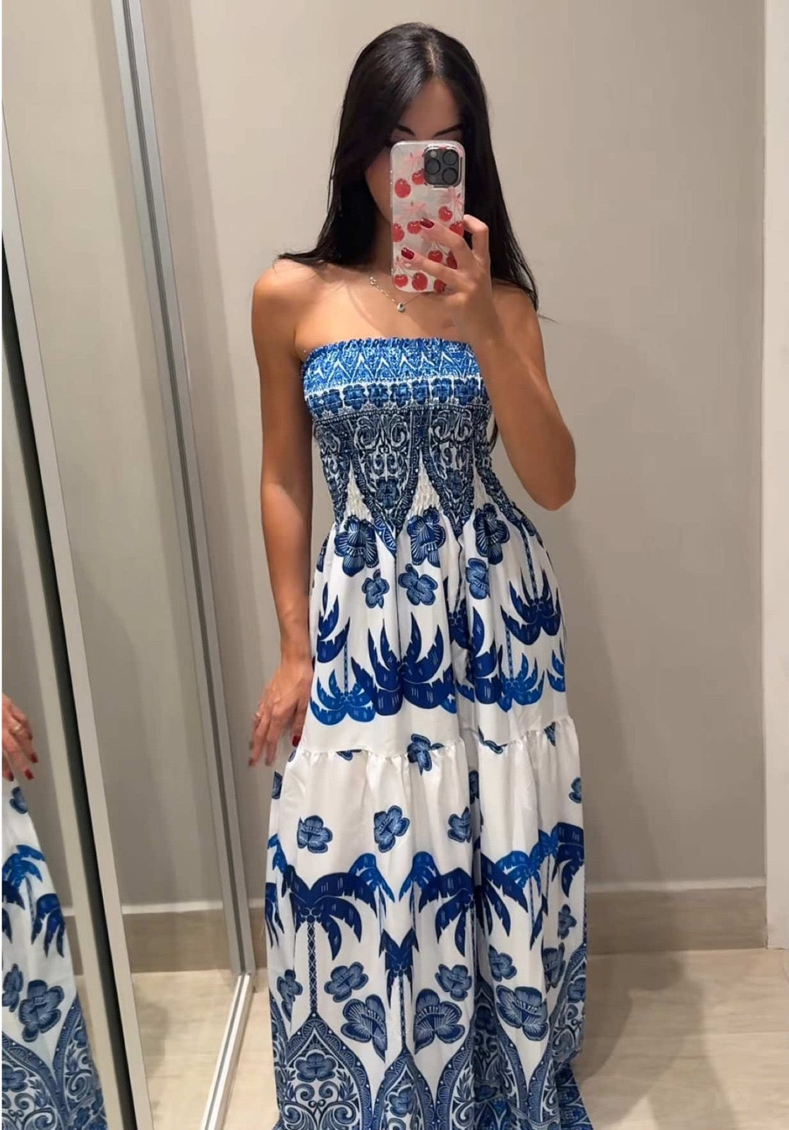 Santorini Blue Maxi Dress